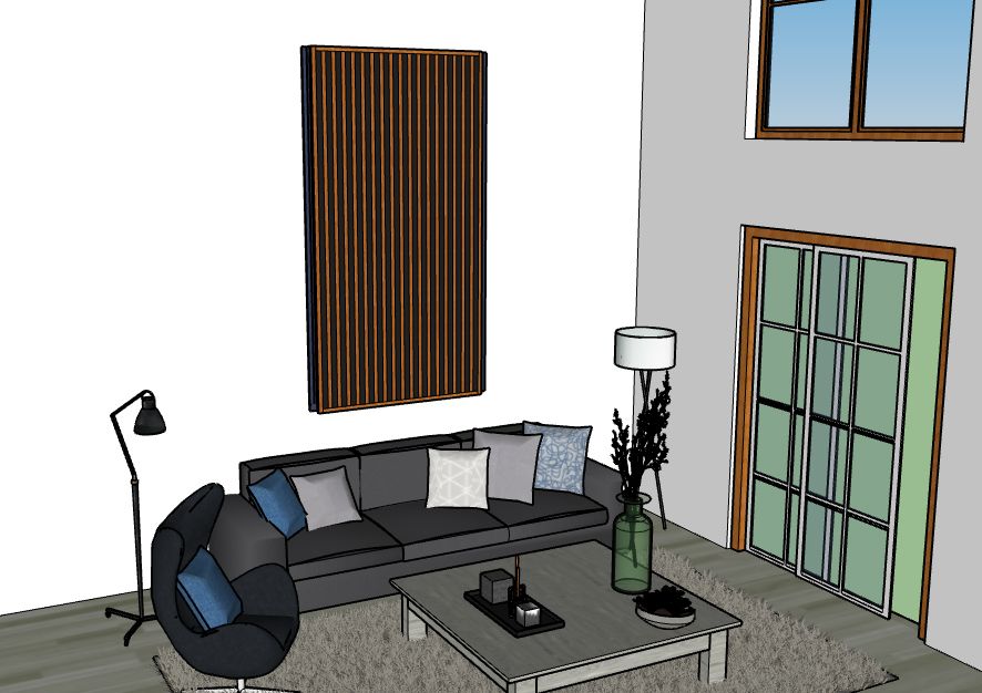 Exemple de panneau acoustique par Carolina Matoszko