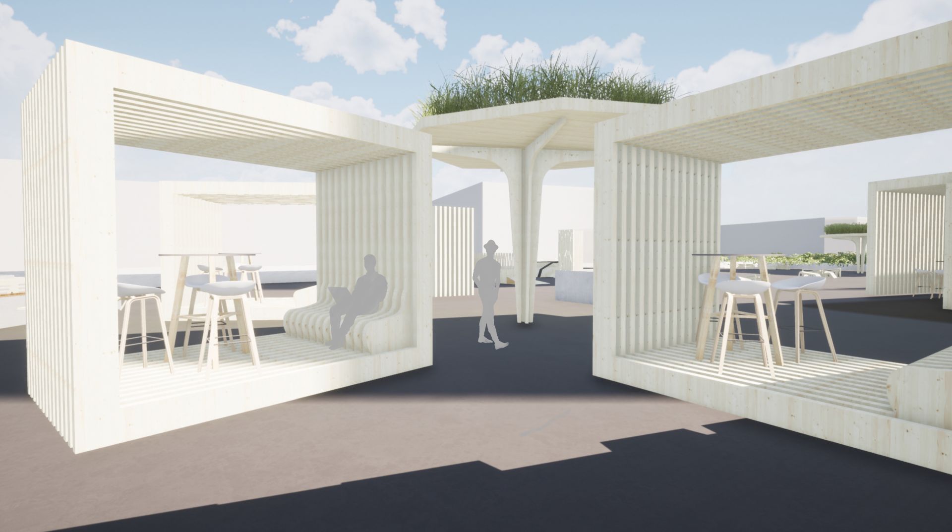 2e : L’équipe ARCHIWOOD (Saint-Etienne), composée de Hugo DEAL, Quentin HORNECKER et Florian VARESANO